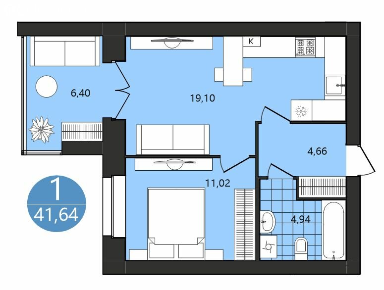 Варианты планировок квартал «Боровики» - планировка 7