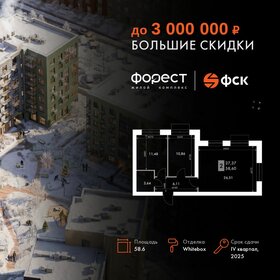 Квартира 58,6 м², 2-комнатная - изображение 1