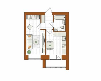 Квартира 35,7 м², 1-комнатная - изображение 1