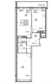 Квартира 63,8 м², 2-комнатная - изображение 1