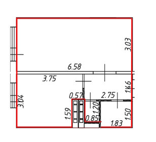 Квартира 38,1 м², 1-комнатная - изображение 1