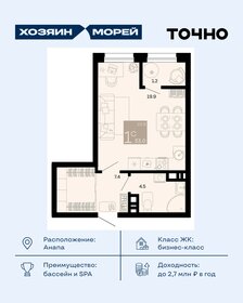 Квартира 33 м², студия - изображение 1