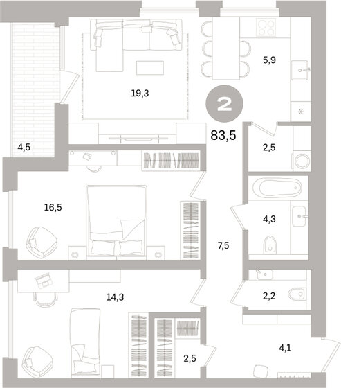 12,5 м², комната 900 000 ₽ - изображение 54