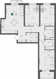 Квартира 97,5 м², 3-комнатная - изображение 1