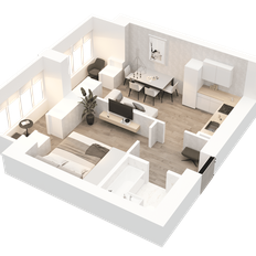 Квартира 39,2 м², 1-комнатная - изображение 2