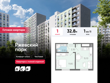 Квартира 32,8 м², 1-комнатная - изображение 1