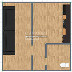 Квартира 32 м², 1-комнатная - изображение 4