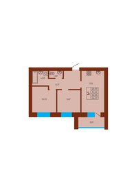 Квартира 53,9 м², 2-комнатная - изображение 1