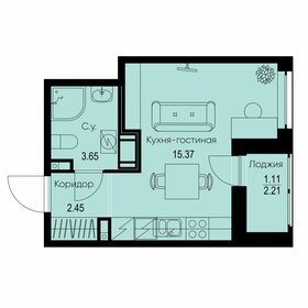 Квартира 22,6 м², студия - изображение 1