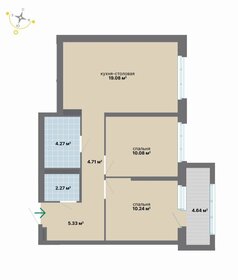 Квартира 60,6 м², 2-комнатная - изображение 2