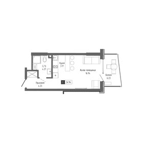 Квартира 34,9 м², 1-комнатная - изображение 1