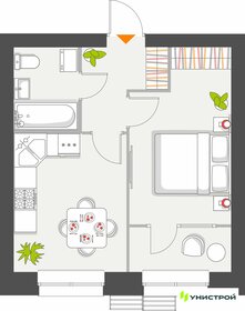 Квартира 34,4 м², 1-комнатная - изображение 1