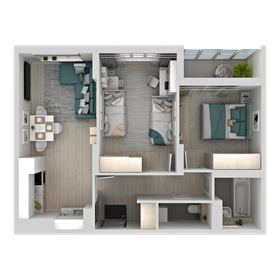 Квартира 56,4 м², 2-комнатная - изображение 1