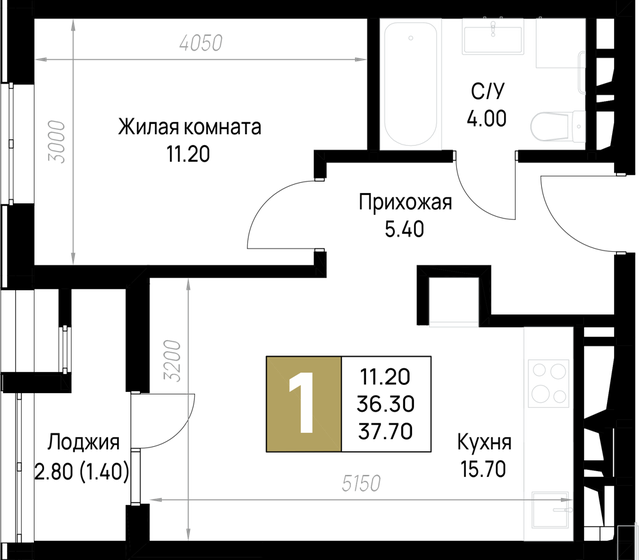 54 м², 1-комнатная квартира 7 200 000 ₽ - изображение 93