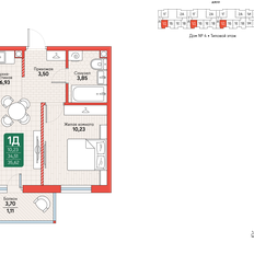 Квартира 35,6 м², 1-комнатная - изображение 2