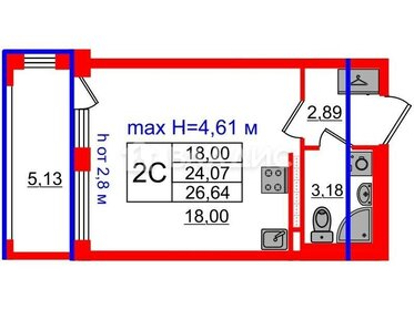 Квартира 24,1 м², студия - изображение 1