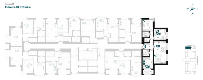 Квартира 89,9 м², 3-комнатная - изображение 2