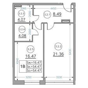 Квартира 54,9 м², 1-комнатная - изображение 1