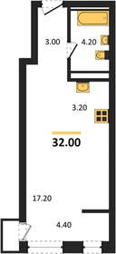 Квартира 32 м², студия - изображение 1
