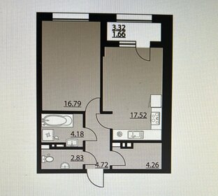 Квартира 52 м², 2-комнатная - изображение 1