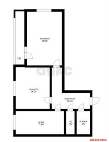 Квартира 62,8 м², 2-комнатная - изображение 1