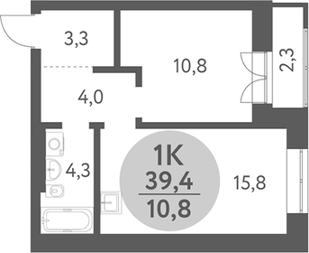 Квартира 38,3 м², 1-комнатная - изображение 1