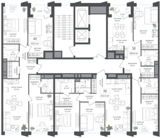 Квартира 87,5 м², 4-комнатная - изображение 2