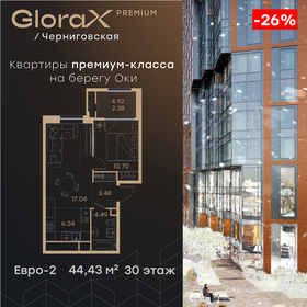Квартира 44,4 м², 1-комнатная - изображение 1