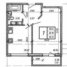 Квартира 38,7 м², 1-комнатная - изображение 4