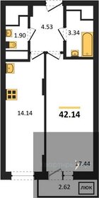 Квартира 42,1 м², 1-комнатная - изображение 1