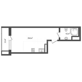Квартира 28,8 м², студия - изображение 1
