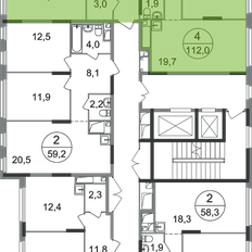 Квартира 112 м², 4-комнатная - изображение 2