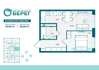 Квартира 35,9 м², 2-комнатная - изображение 1