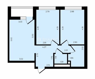 Квартира 53 м², 2-комнатная - изображение 1