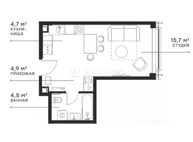 Квартира 31 м², студия - изображение 1