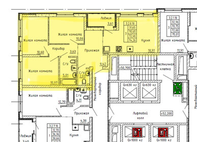 Квартира 72,5 м², 3-комнатная - изображение 1