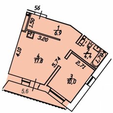 Квартира 44,7 м², 1-комнатная - изображение 2