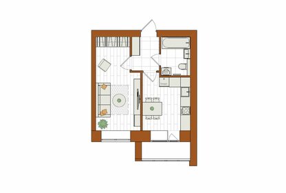 Квартира 35,3 м², 1-комнатная - изображение 1