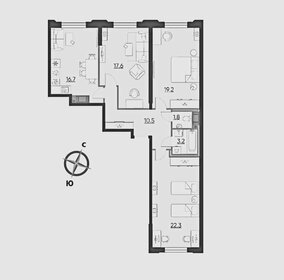 Квартира 91 м², 3-комнатные - изображение 1