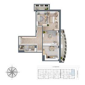 Квартира 114,3 м², 3-комнатная - изображение 1