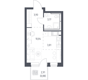 Квартира 22,6 м², студия - изображение 1