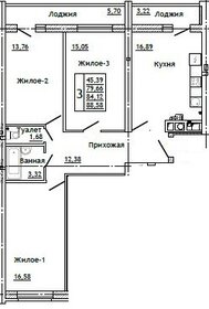 Квартира 88,6 м², 3-комнатная - изображение 1