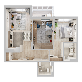 Квартира 66,6 м², 2-комнатная - изображение 3