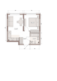 Квартира 35 м², 2-комнатная - изображение 2
