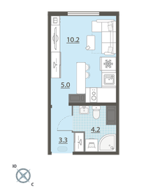 Квартира 22,7 м², студия - изображение 2