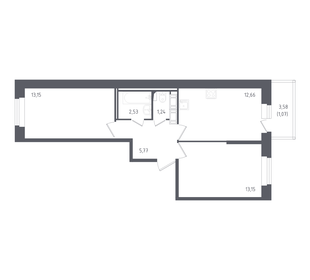 Квартира 50 м², 2-комнатная - изображение 1