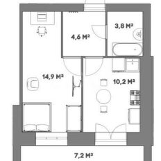 Квартира 37,2 м², 1-комнатная - изображение 1