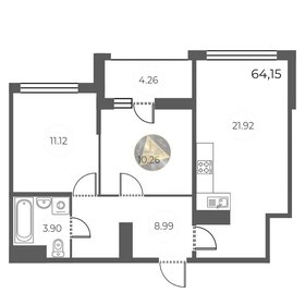 Квартира 64,2 м², 2-комнатная - изображение 1