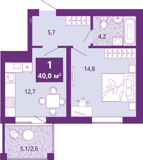 62,3 м², 2-комнатная квартира 5 400 000 ₽ - изображение 19