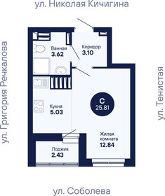 Квартира 25,8 м², студия - изображение 3